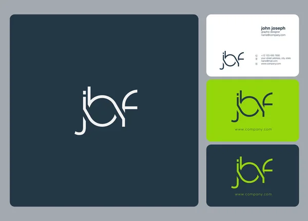 Buchstaben Logo Jbf Vorlage Für Business Banner — Stockvektor
