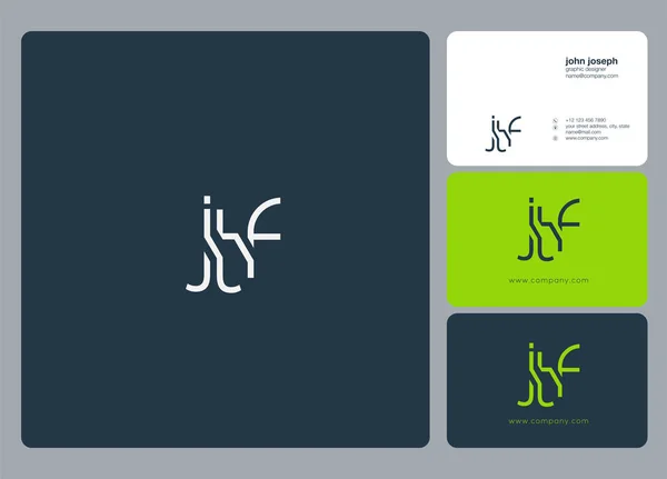 Lettres Logo Jtf Modèle Pour Bannière Entreprise — Image vectorielle