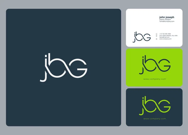 Brieven Logo Jbg Sjabloon Voor Zakelijke Banner — Stockvector