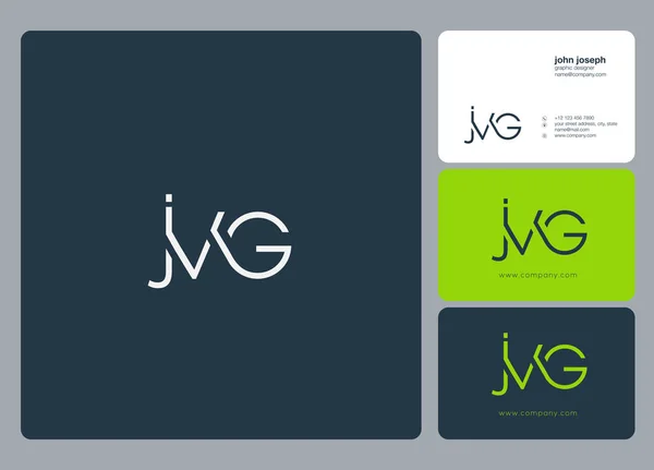 Brieven Logo Jvg Sjabloon Voor Zakelijke Banner — Stockvector