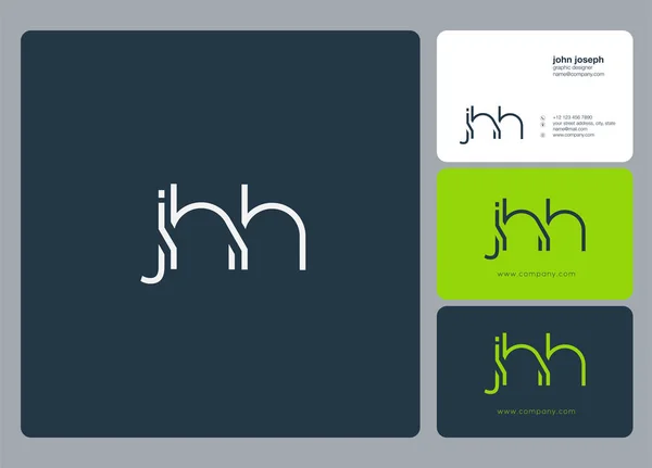 Lettres Logo Jhh Modèle Pour Bannière Entreprise — Image vectorielle