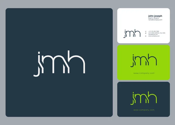Letras Logo Plantilla Jmh Para Banner Negocios — Vector de stock