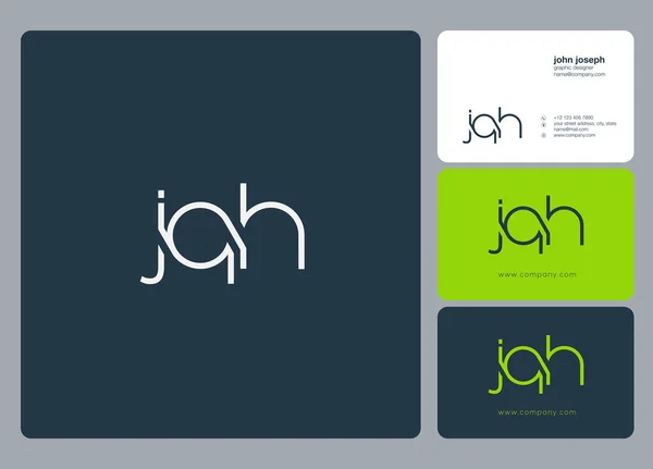 Brieven Logo Jqh Sjabloon Voor Zakelijke Banner — Stockvector