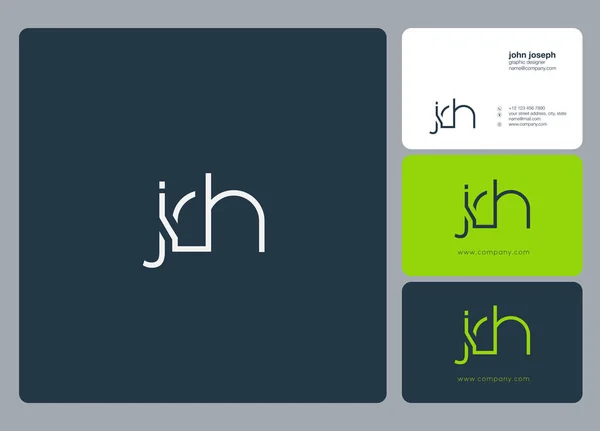 Brieven Logo Jrh Sjabloon Voor Zakelijke Banner — Stockvector