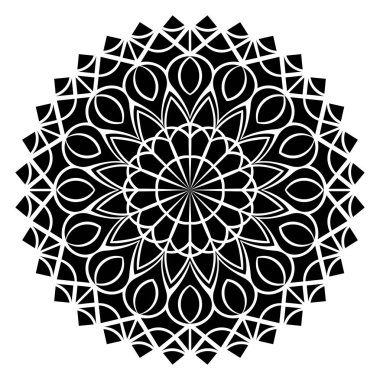 Çiçek Mandala süslemeli el ilanı. Vektör oryantal tasarımı