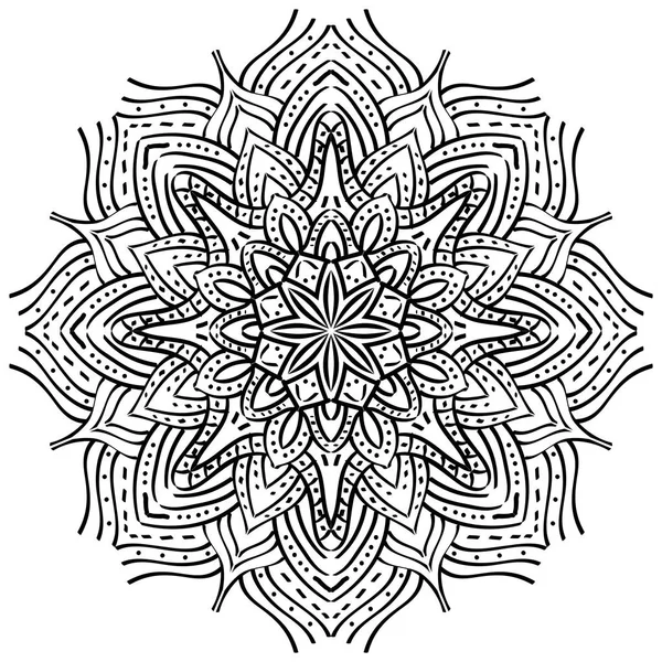 Flyer Avec Ornements Floraux Mandala Vecteur Oriental Design — Image vectorielle