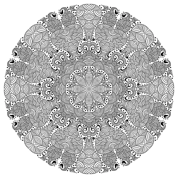 Çiçek Mandala Süslemeli Ilanı Vektör Oryantal Tasarımı — Stok Vektör