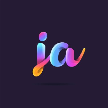 Harf logo Ja şablon iş afiş için