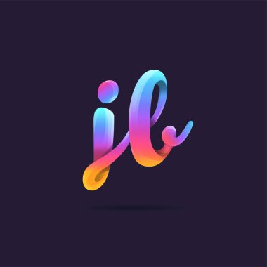 Harf logo Jl şablon iş afiş için