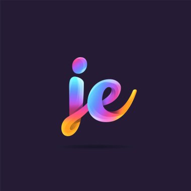 Harf logo Je şablon iş afiş için