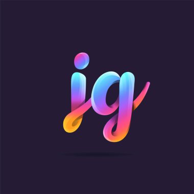 Harf logo Jg şablon iş afiş için