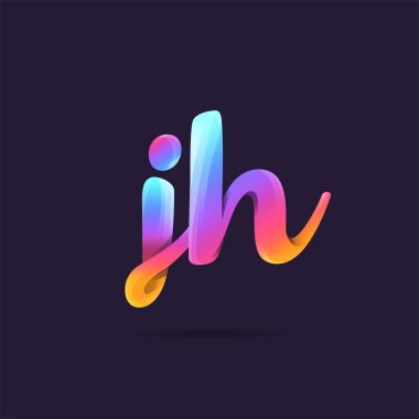 Harf logo Jh şablon iş afiş için