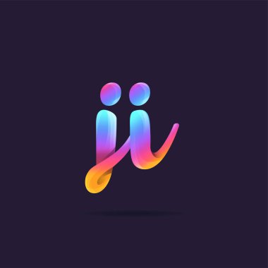 Harf logo Ji şablon iş afiş için