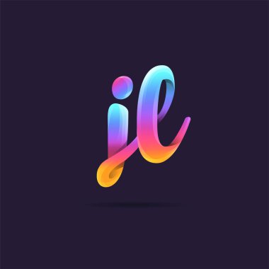 Harf logo Jl şablon iş afiş için