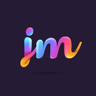 Harf logo Jm şablonu iş afiş için