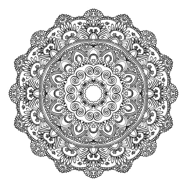 Düğün Çiçek Mandala Süslemeli Ilanı Vektör Oryantal Tasarımı — Stok Vektör