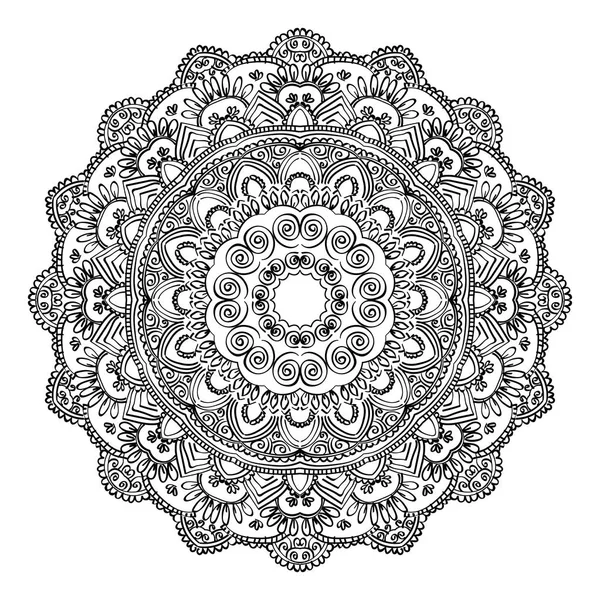 Folheto Casamento Com Ornamentos Mandala Florais Vector Oriental Design — Vetor de Stock