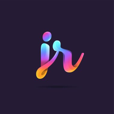 Harf logo Jr şablon iş afiş için