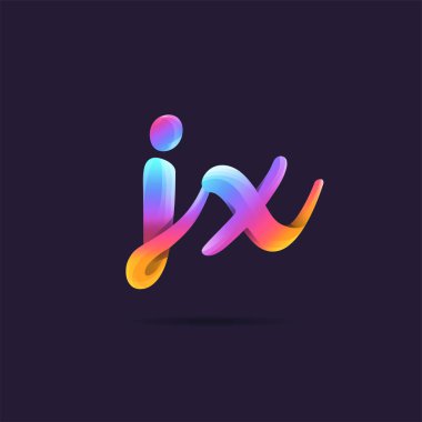 Harf logo Jx şablon iş afiş için