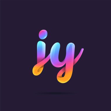 Harf logo Jy şablon iş afiş için