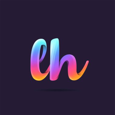 Logo ortak Lh kartvizit şablon olarak vektör