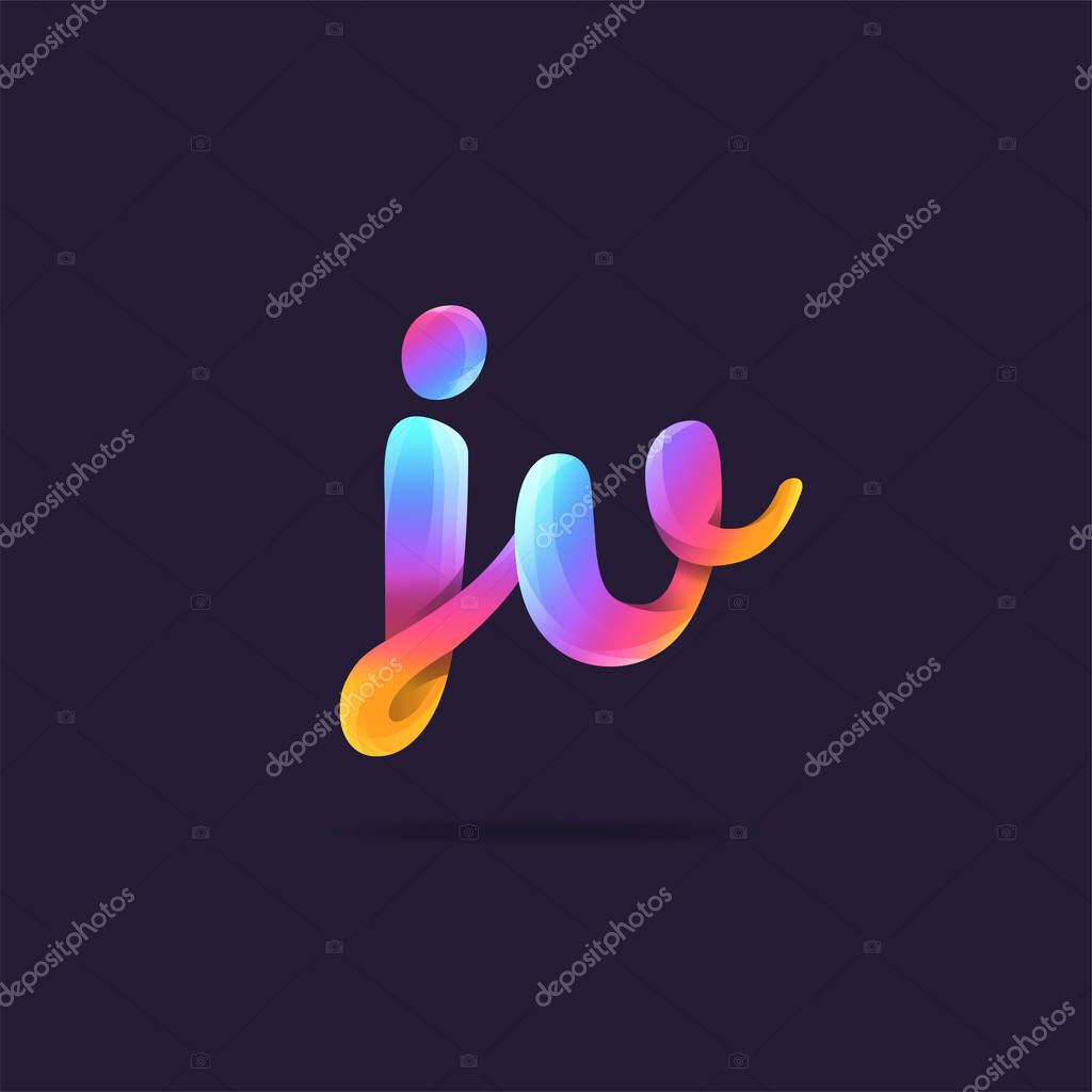 Letters logo Jv template for business banner