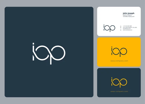 Λογότυπο Κοινή Iop Για Επαγγελματική Κάρτα Πρότυπο Διάνυσμα — Διανυσματικό Αρχείο