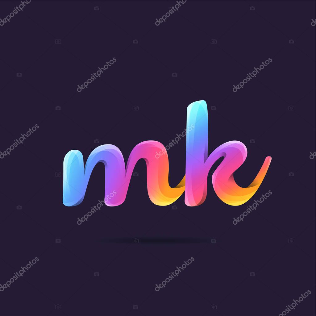 Logo joint Mk for Business Card Template, Vector