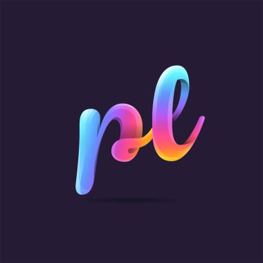 Harf logo Pl şablon iş afiş için