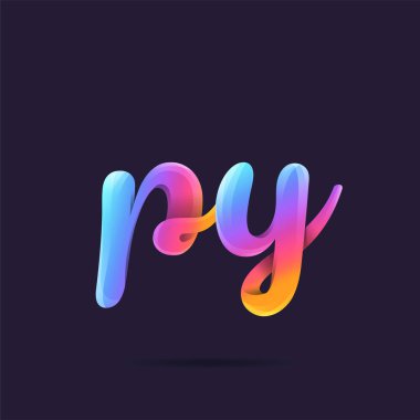 Harf logo Py şablon iş afiş için