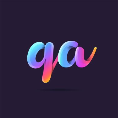Logo vektör kartvizit şablonu için Qa ortak