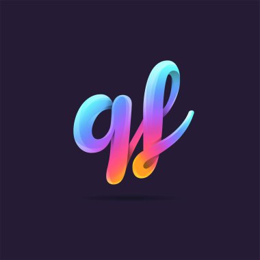 Logo ortak Qf kartvizit şablon olarak vektör