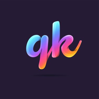 Logo ortak Qk kartvizit şablon olarak vektör