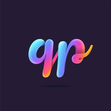 Logo vektör kartvizit şablonu için Qp ortak