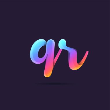 Logo vektör kartvizit şablonu için Qr ortak