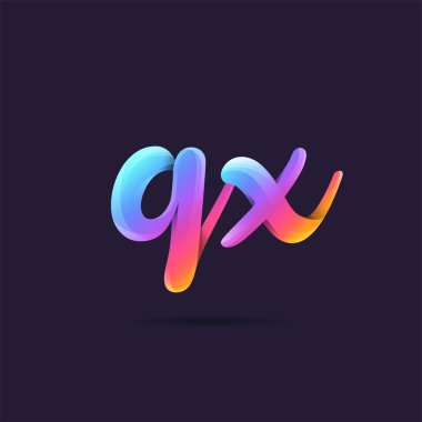 Logo ortak Qx kartvizit şablon olarak vektör