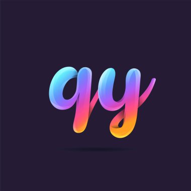 Logo vektör kartvizit şablonu için Qy ortak