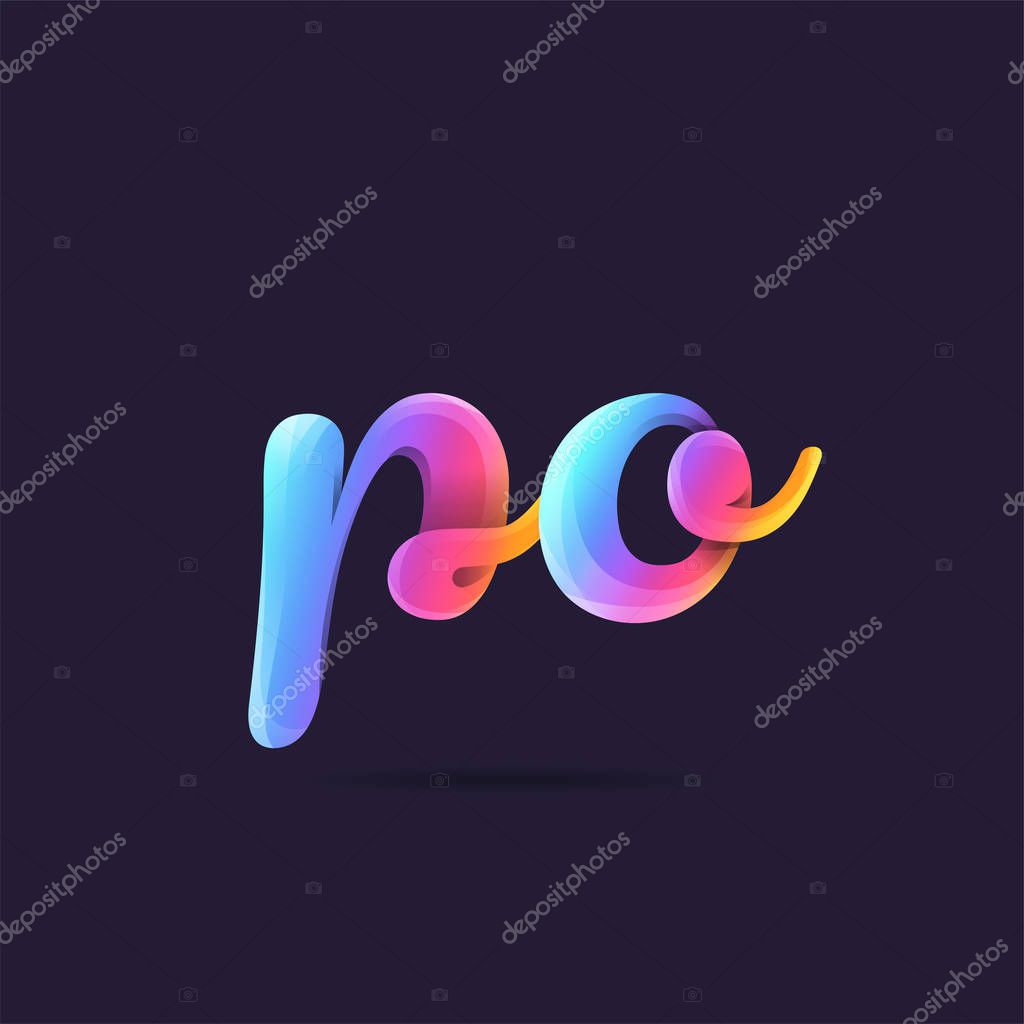 Letters logo Po template for business banner