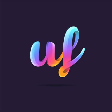 Harf logo Uf şablon iş afiş için