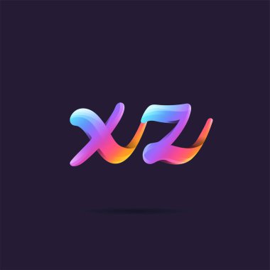 Harf logo Xz şablon iş afiş için