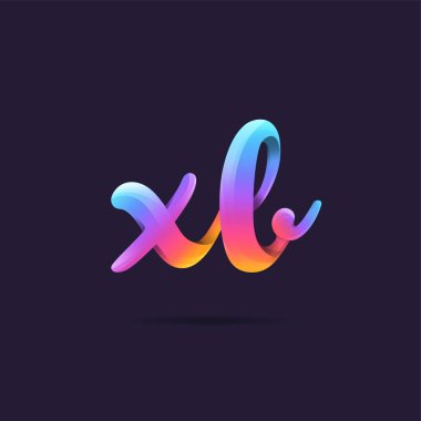 Harf logo Xl şablon iş afiş için