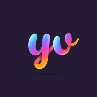 Harf logo Yv şablon iş afiş için