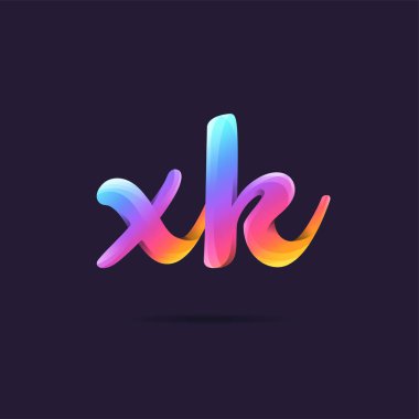 Harf logo Xk şablon iş afiş için