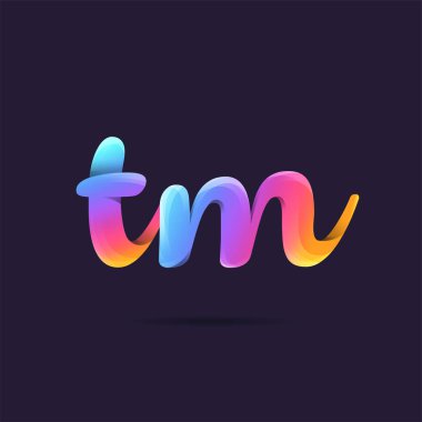 Harf logo Tm şablon iş afiş için