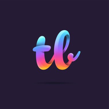 Harf logo Tl şablon iş afiş için