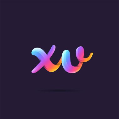 Harf logo Xv şablon iş afiş için