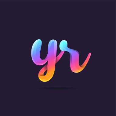 Harf logo Yr şablon iş afiş için