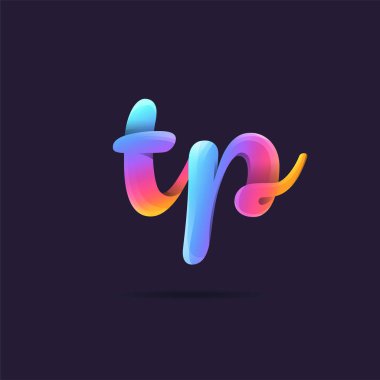 Harf logo Tp şablon iş afiş için