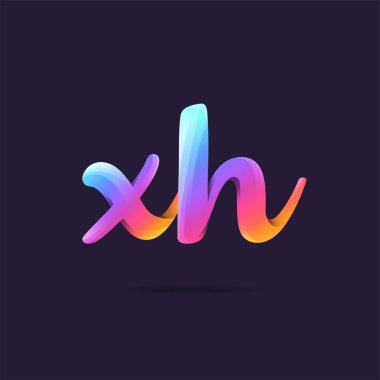 Harf logo Xh şablon iş afiş için