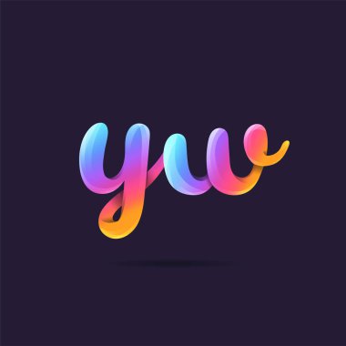 Harf logo Yw şablon iş afiş için